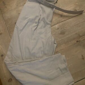 Reiss High-Waisted Pants with Belt
